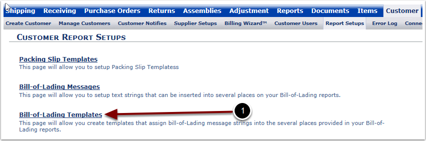 Customer-ReportSetups-BOLTemplatesLink