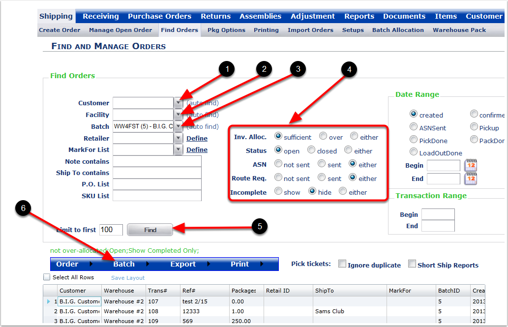 FindOrders-BatchProcess-AddToBatch-Start