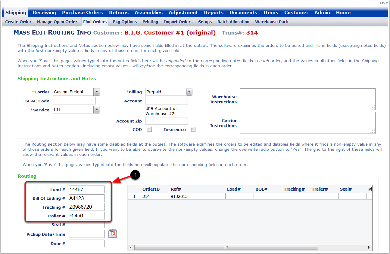 FindOrders-MassEditRoutingInfo