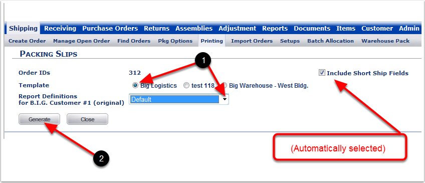 FindOrders-ShortShipReview-GeneratingThePackingSlip