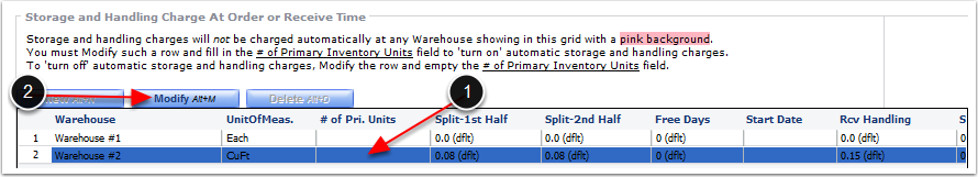 Items-CreateAssembly-StorageAndHandlingChargeSetup