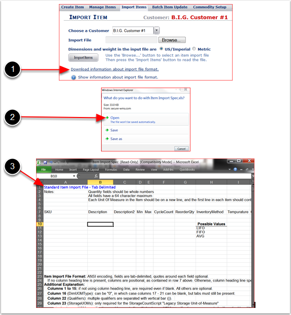 Items-DownloadInfo-OpenInExcel