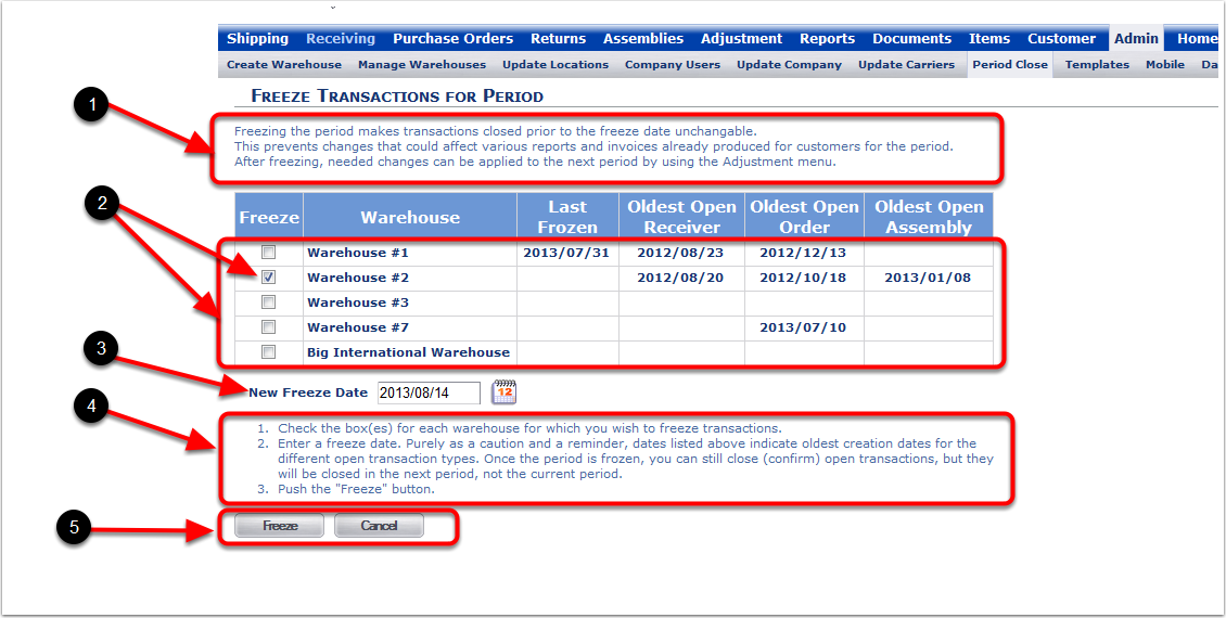 PeriodClose-FreezeTransactions-MainView