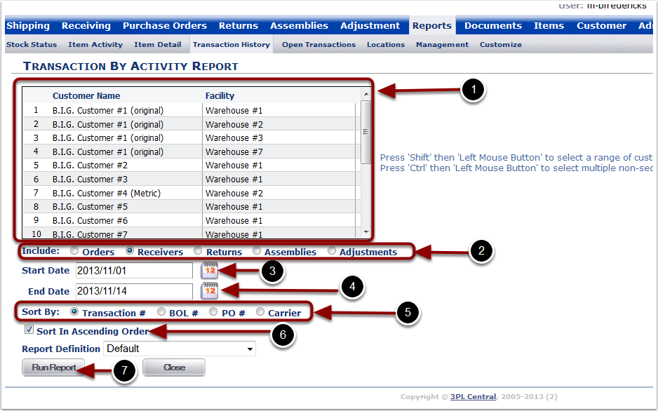 TransHist-TransactionByActivityCriteriaSelection