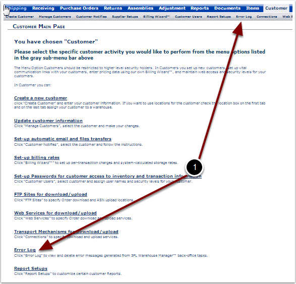 Customer-ErrorLog-TopView