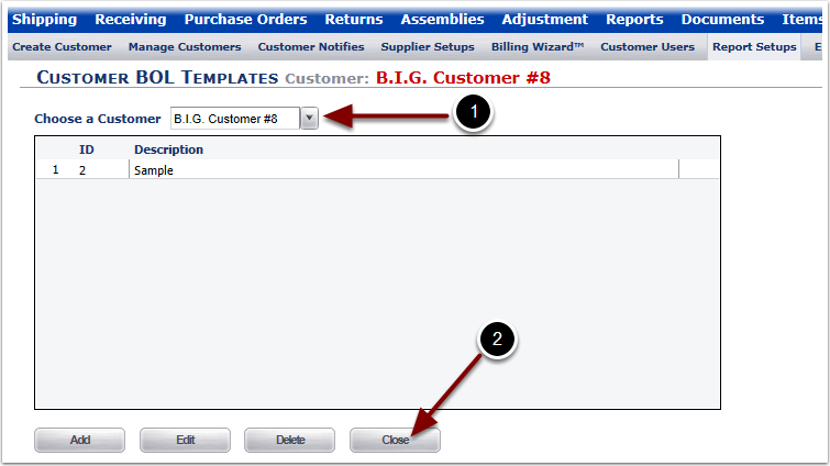 Customer-ReportSetups-BOLTemplates-CloseButton