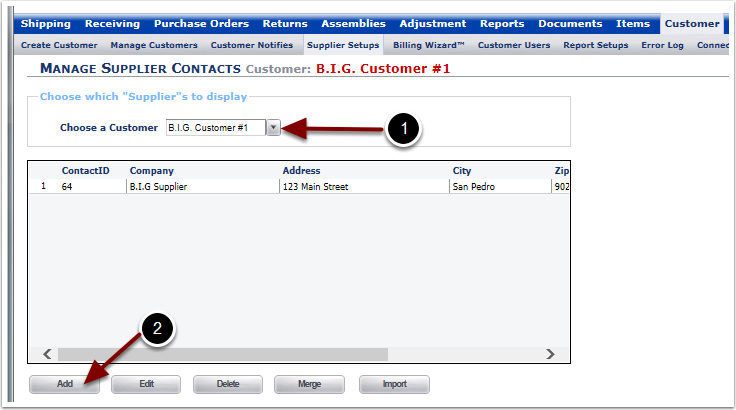 Customer-SupplierSetups-Add