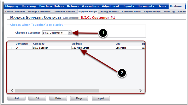 Customer-SupplierSetups-ViewContact