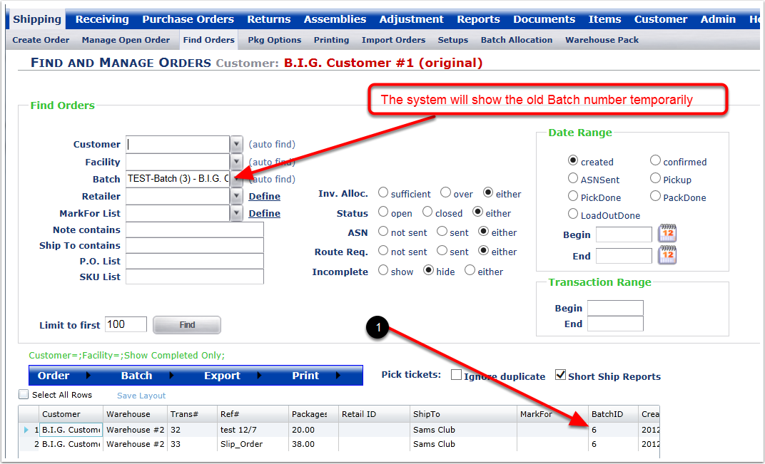 FindOrders-Batch-NewBatchOldNumber