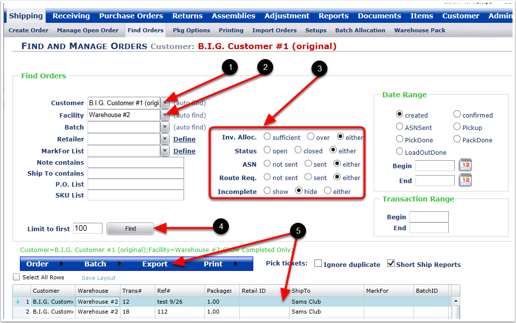 FindOrders-ExportToFiles