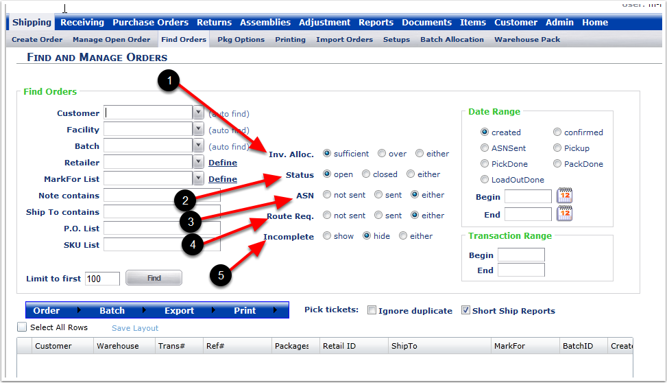 FindOrders-SearchCriteria-RadioButtons