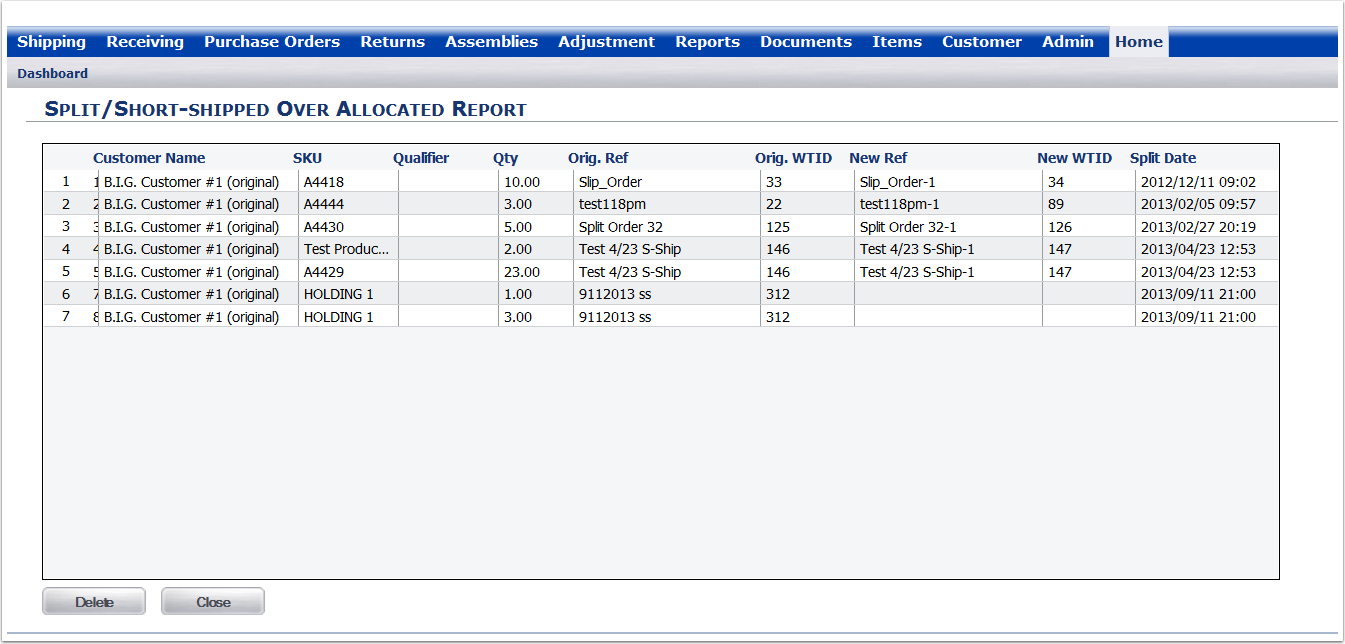 FindOrders-SplitOverAllocatedReport-Deleted