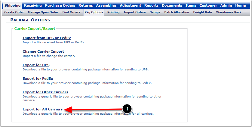PkgOptions-ExportForAllCarriers-Link