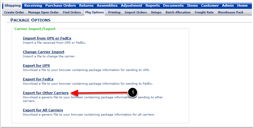 PkgOptions-ExportForOtherCarriers-Link