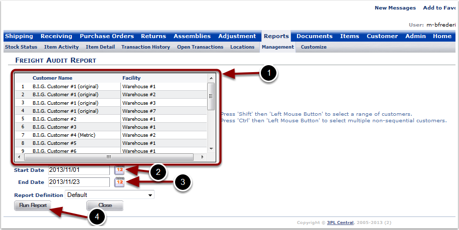 Reports-Management-FreightAudit-GridAndRunButton