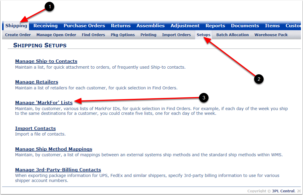 Shipping-Setups-ManageMarkForLists-Link